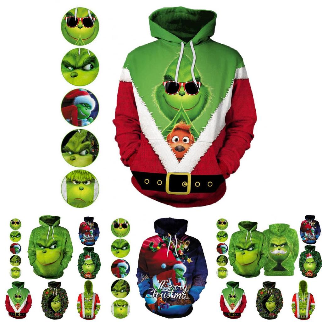 Die Neuen Herren Hoodies 3D Gedruckt Pullover Sweatshirt Weihnachts-Mantel Cosplay