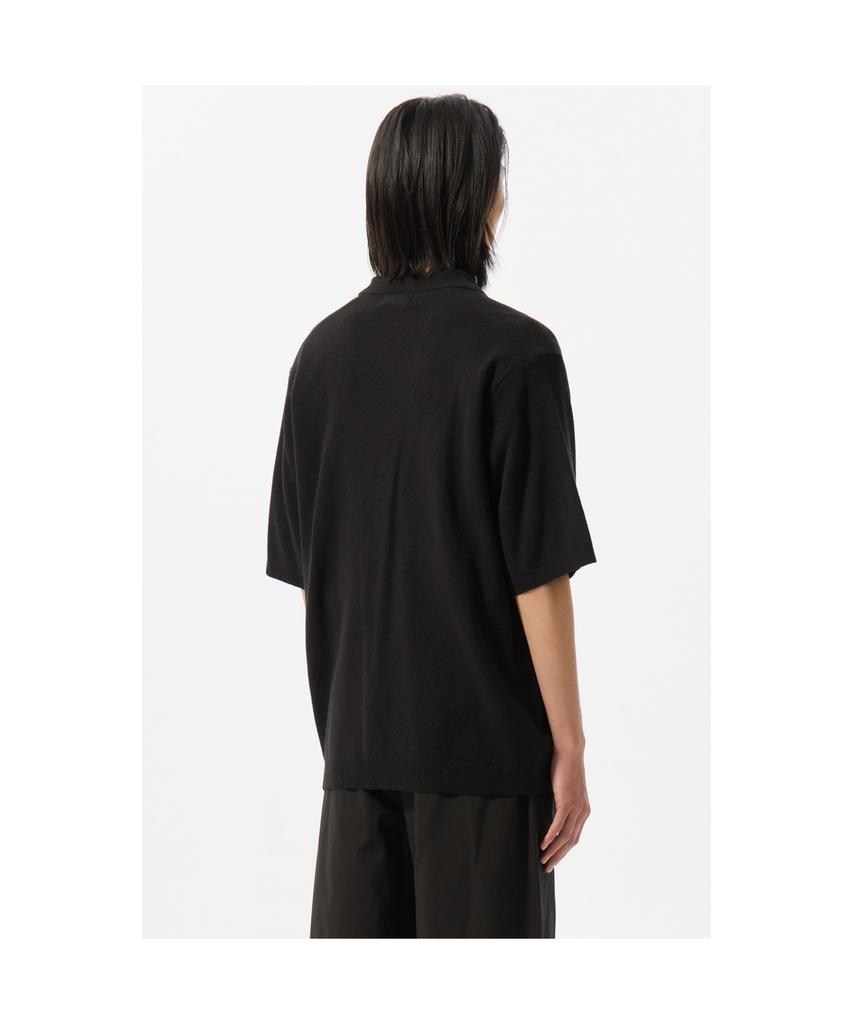 Customellow Black Soft Half Sleeve Cardigan Cwwam25311Bkx