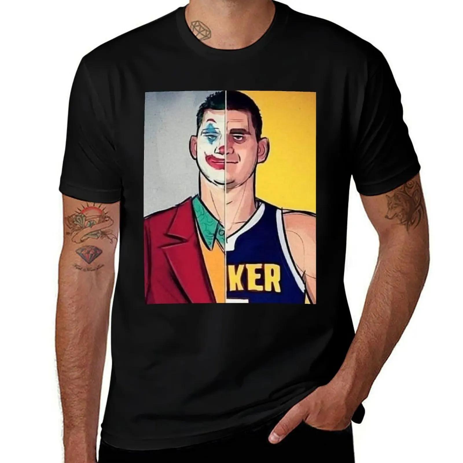Футболка с надписью Nikola Jokić MVP Denver Basketball, Большого размера, Мужские Топы 4XL