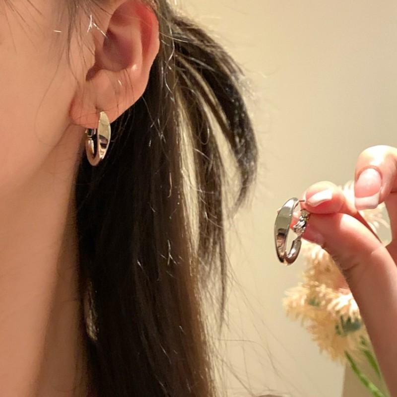Minimalist Ins Style Geometric Hoop Earrings Fashion Jewelry For Women