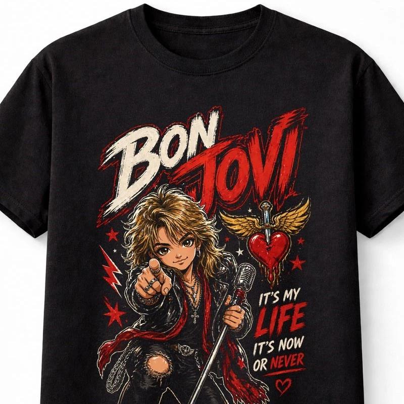 Bon Jovi Its My Life Rock Band Graphic 80s 90s Music Unisex TShirt S