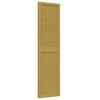 3 Panel Room Divider Brown Solid Paulownia Wood