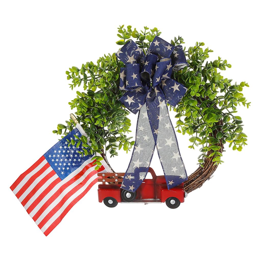 Independence Day Wreath Decorations Family Festival Decoration Props Shopping Mall Window Decoration Wreath