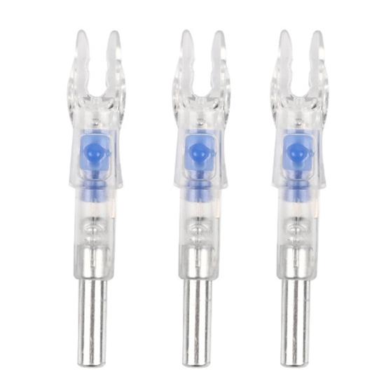 3 Pcs Lighted Nocks for Arrows with 0.244 Inside Diameter LED Light Up Nocks with ON/Off Switch for Archery Hunting