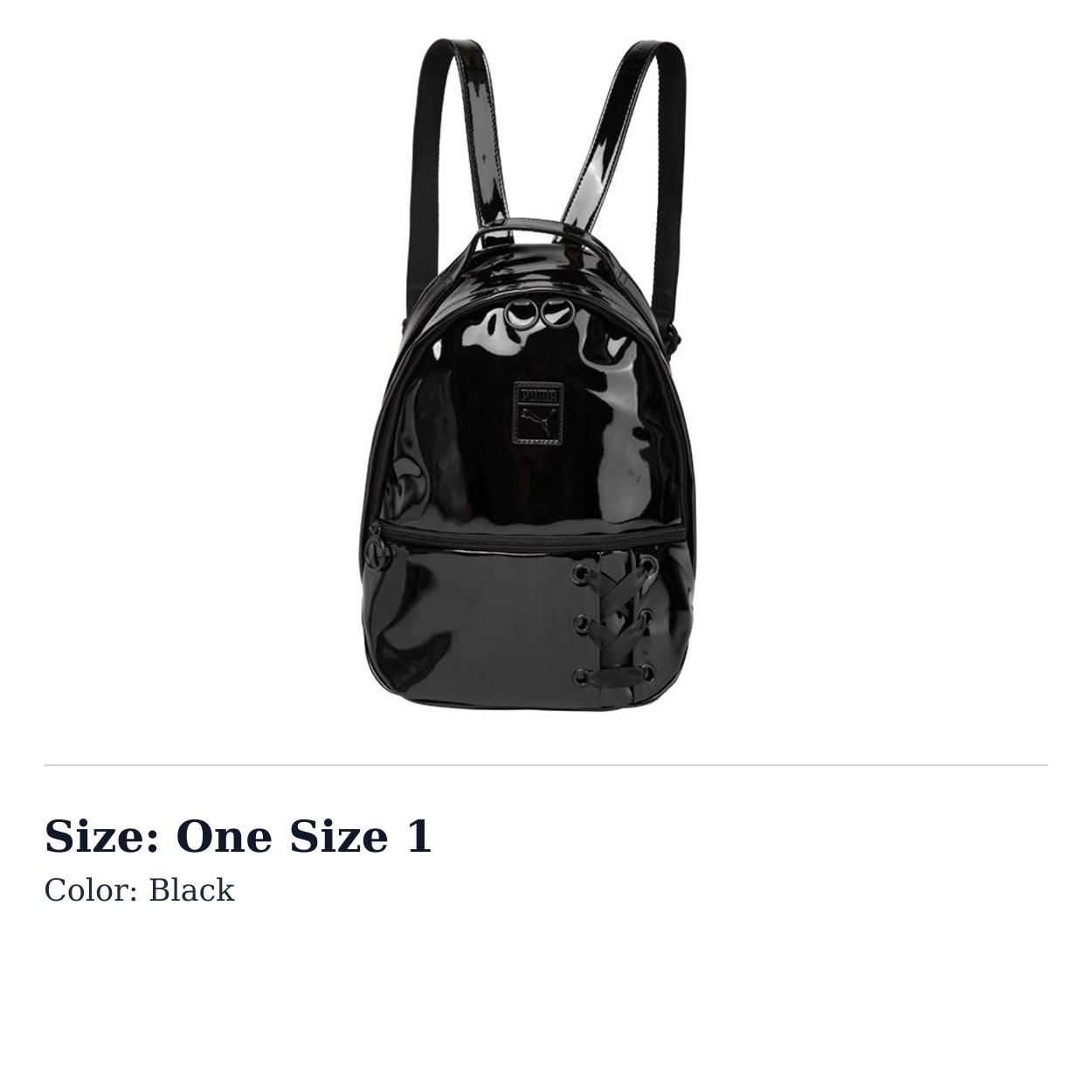 PUMA Artificial Leather Backpack Regular Womens Black 075807-01 One Size 1
