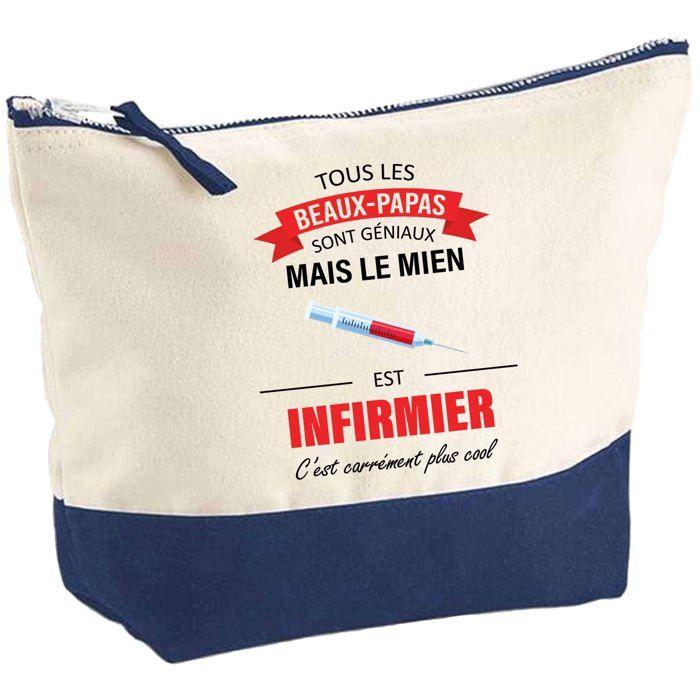 Trousse de maquillage - PLANETEE - Beau-Papa Infirmier - Grand format - Coton - Impression HD