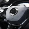 AEL1 43/44mm For Skoda Fabia Karoq Superb Kami Octavia VRS Rapid Kodiaq Kamiq A7 Car Steering Wheel Center Logo Emblem Sticker Decals