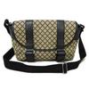 Used 9539 Diamante Mesh Bag 374429 7921 Black Calfskin Crossbody with Embossed Logo Beige Unisex from Japan AUTHENTIC