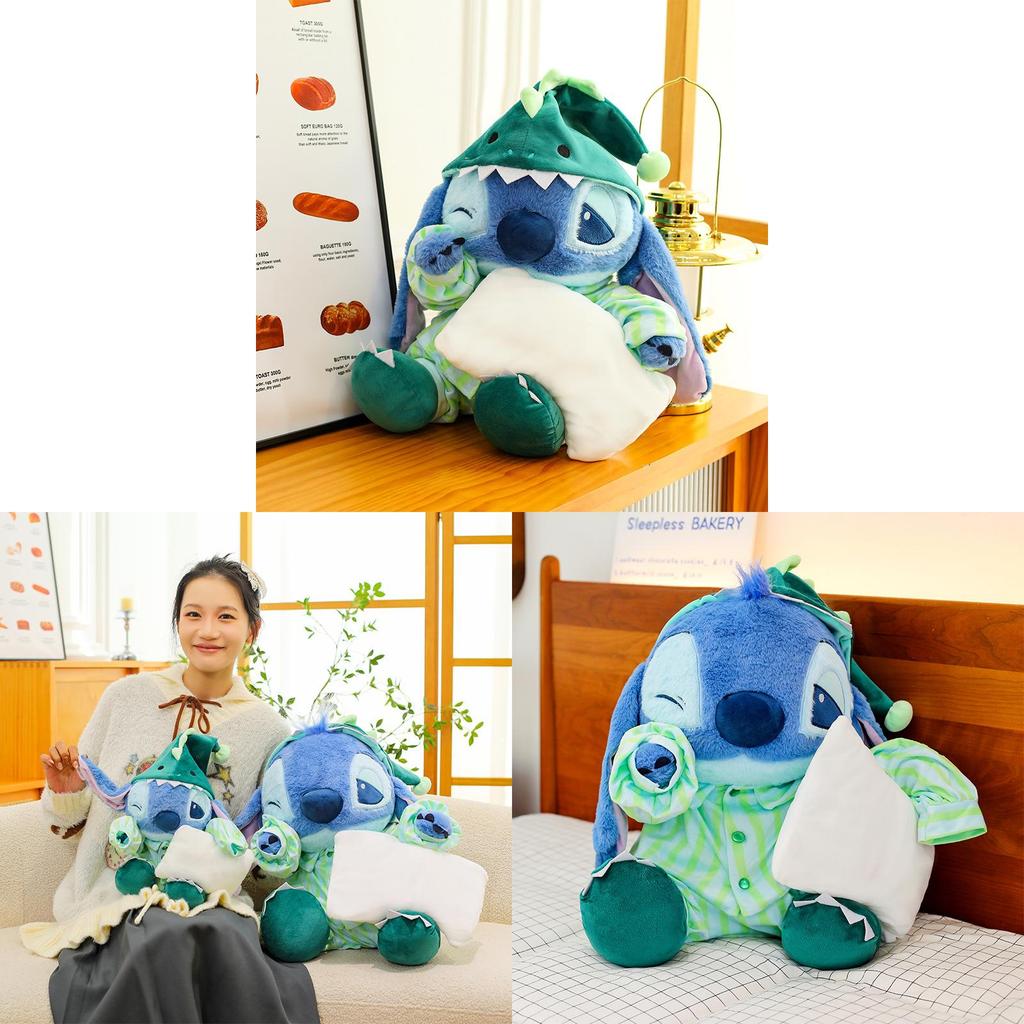 Plyšová hračka Stitch Dinosaurus s výplní z PP bavlny pro pohodlný spánek a mazlení