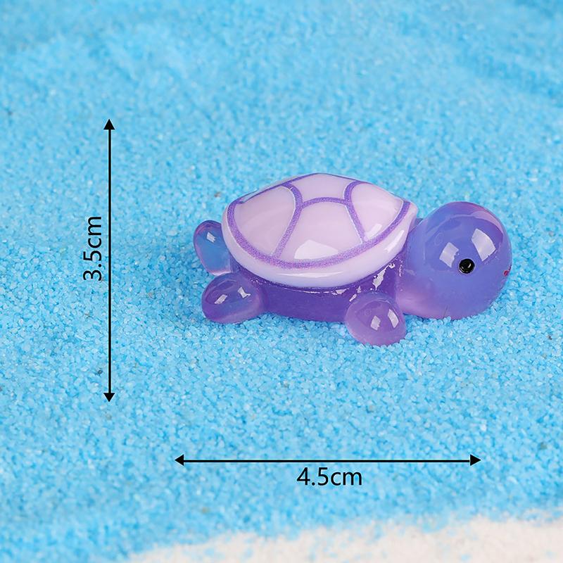 Small Fish Tank Micro Landscape Decoration Noctilucent Small Turtle Moss Landscaping Resin Crafts Desktop Ornaments Accessories