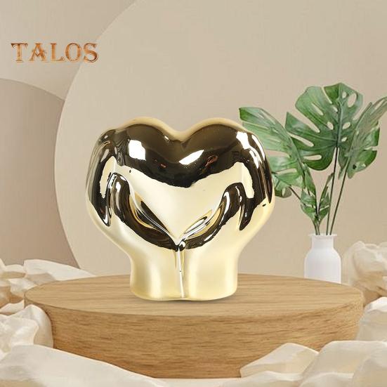 1/2 stk Kjærlighet Hjerte Gest Figur Holder Hjerte Hånd Keramisk Statue Skulptur Hjem Kontor Bryllupsfest Skrivebordsdekorasjon Ornament