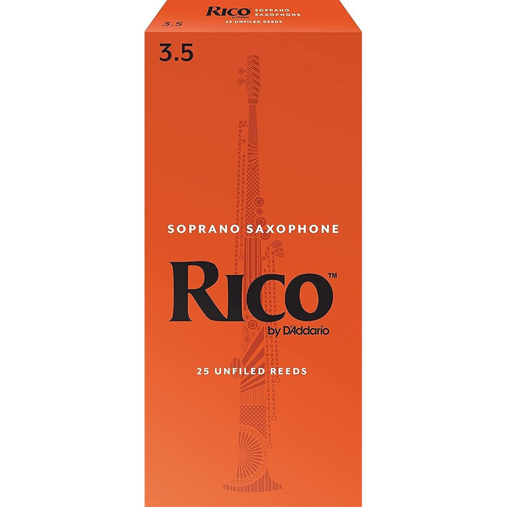 D Addario WoodWinds Daddario Reed for Soprano Saxophone RICO RIA2535 [Hardness: 3.5] Pack of 25 [...