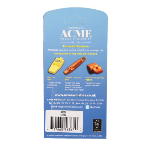 The Acme ACME Referee Whistle (Small) ACM636 Red (R)