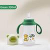330ML Children's Water Bottle Baby Learning Cup Portable Cartoon Straw Cup Creative Feeding Cup Straw and Lid Drink Cup
