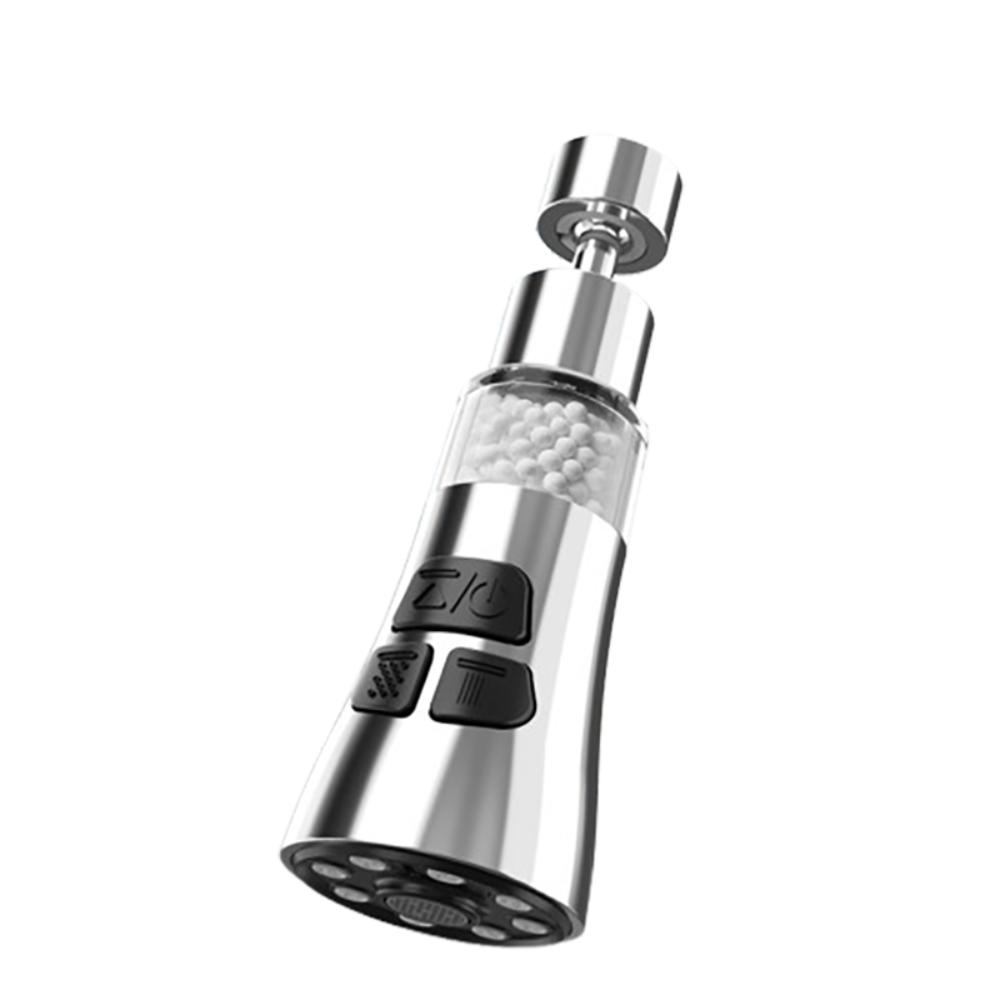 

Вращающийся на 720° удлинитель кухонного смесителя, брызгозащищенный, с функцией фильтрации, регулируемая насадка смесителя, водосберегающий серебряный