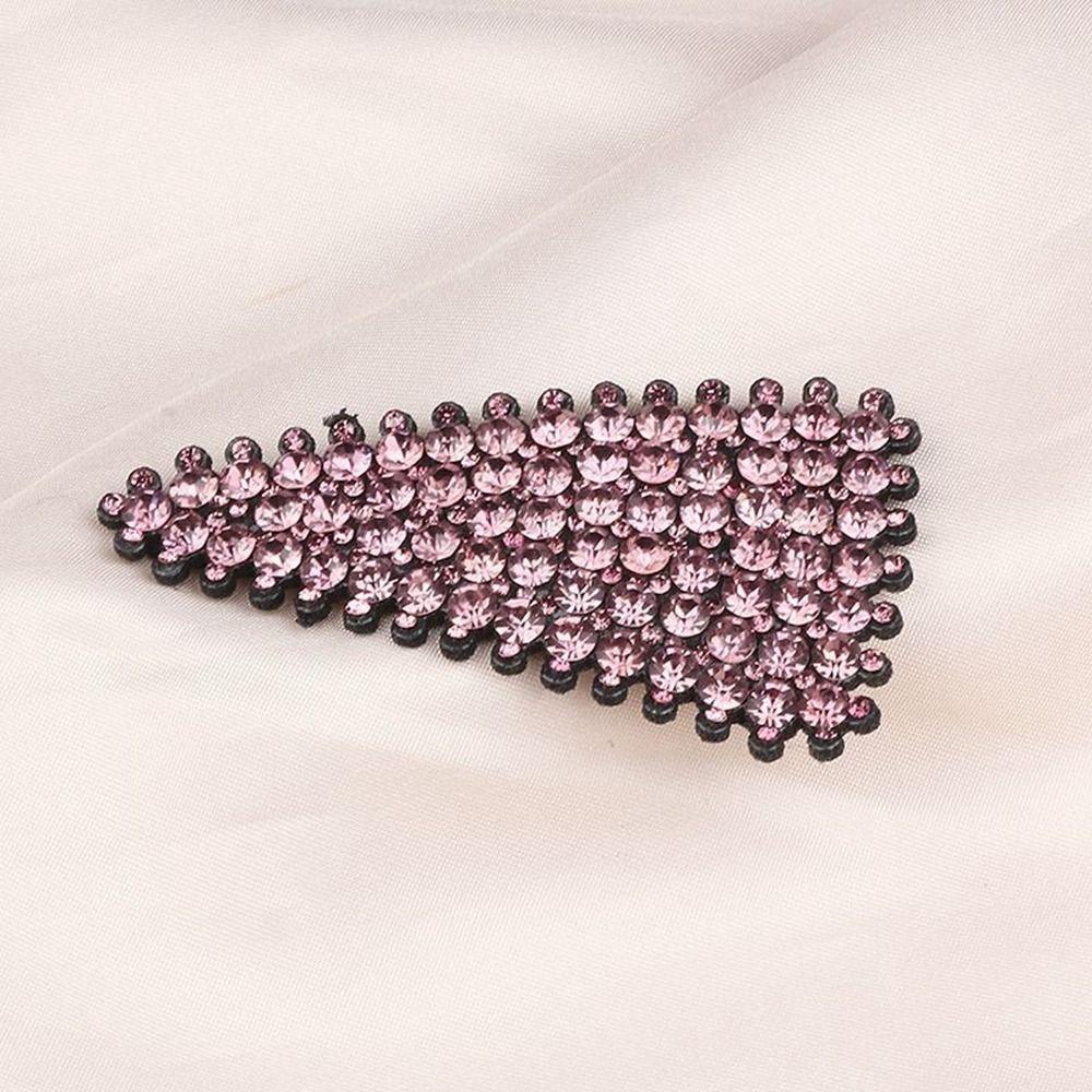 

Small Hair Clip Rhinestone BB Clip Hairpin Cute Triangle Hair Clip Streetwear фиолетовый