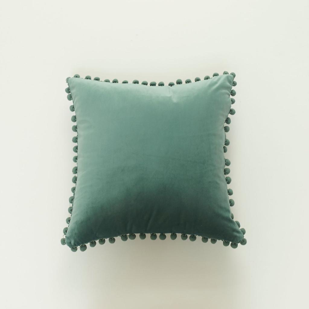 Modern Minimalist Living Room Dutch Velvet Cushion Cover with Large Ball Edge INS Nordic Style Pillow Cover Without Core