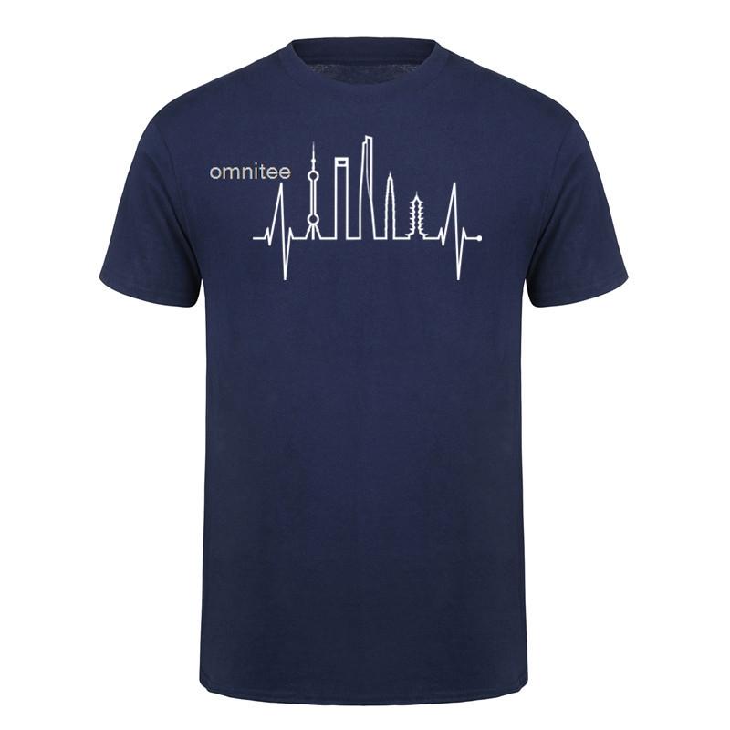 I Love China Shanghai T Shirts Unisex Streetwear Tee Shanghai Skyline TShirt Short Sleeve Unisex Loose Clothing HJ070