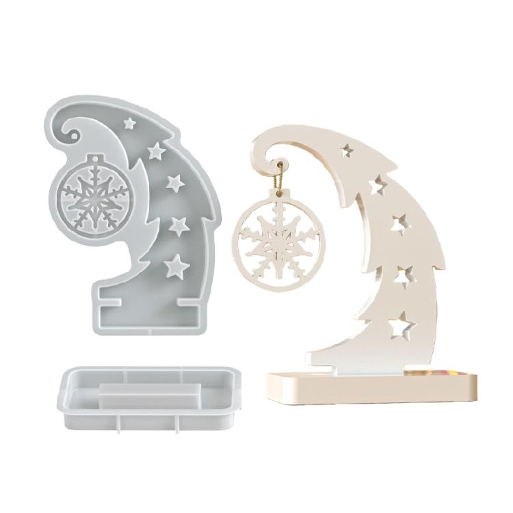 Christmas Tree Resin Mould With Snowflake Silicone Mould For Creating Unique Holiday Ornaments