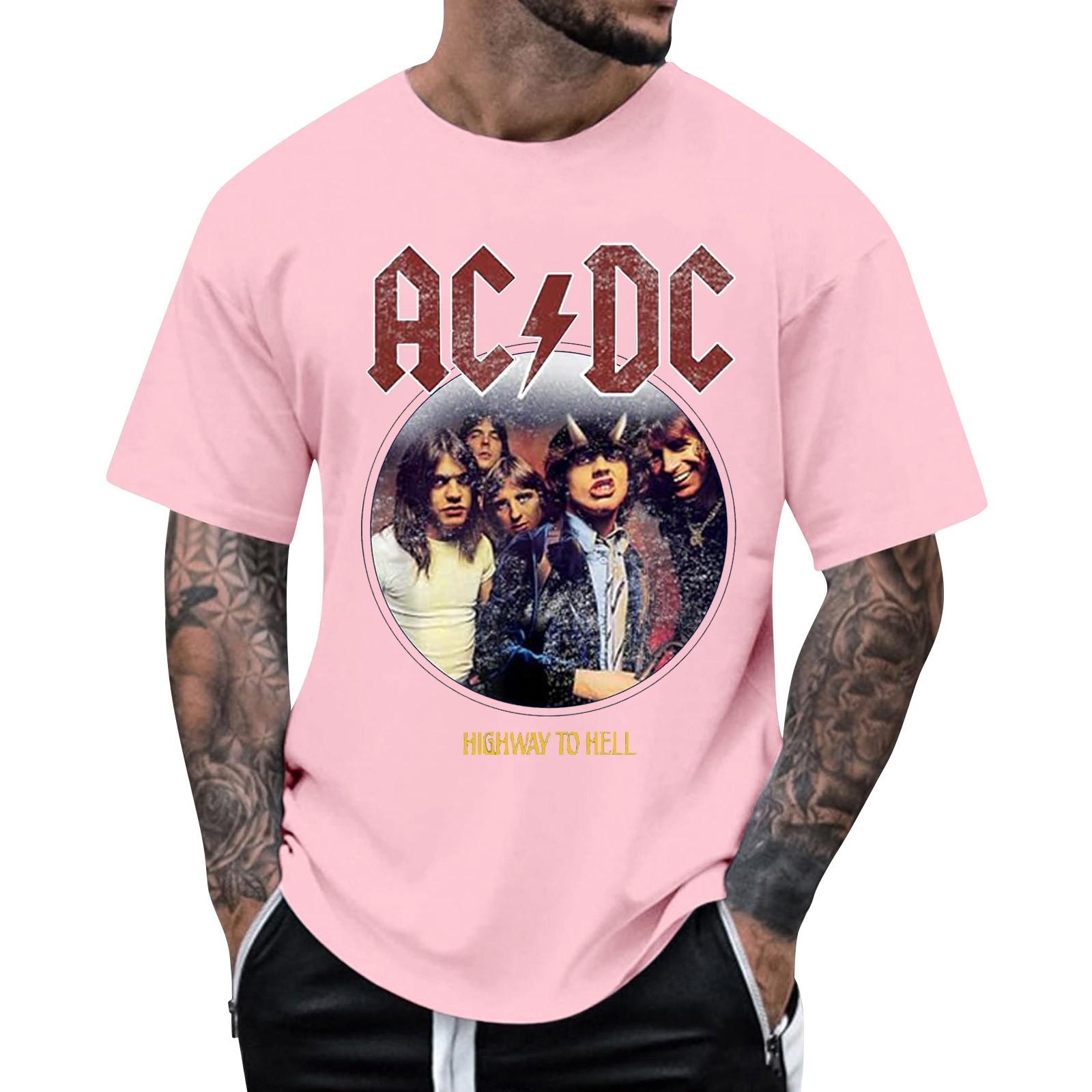 

Летняя мужская футболка с 3D-печатью букв, футболка с круглым вырезом и коротким рукавом L розовый