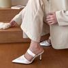 Fashion New Spring Pointed-toe Stiletto High-heeled Shoes, Feminine Look Thin, Fashionable, Sexy and Beautiful Baotou Semi-slippers