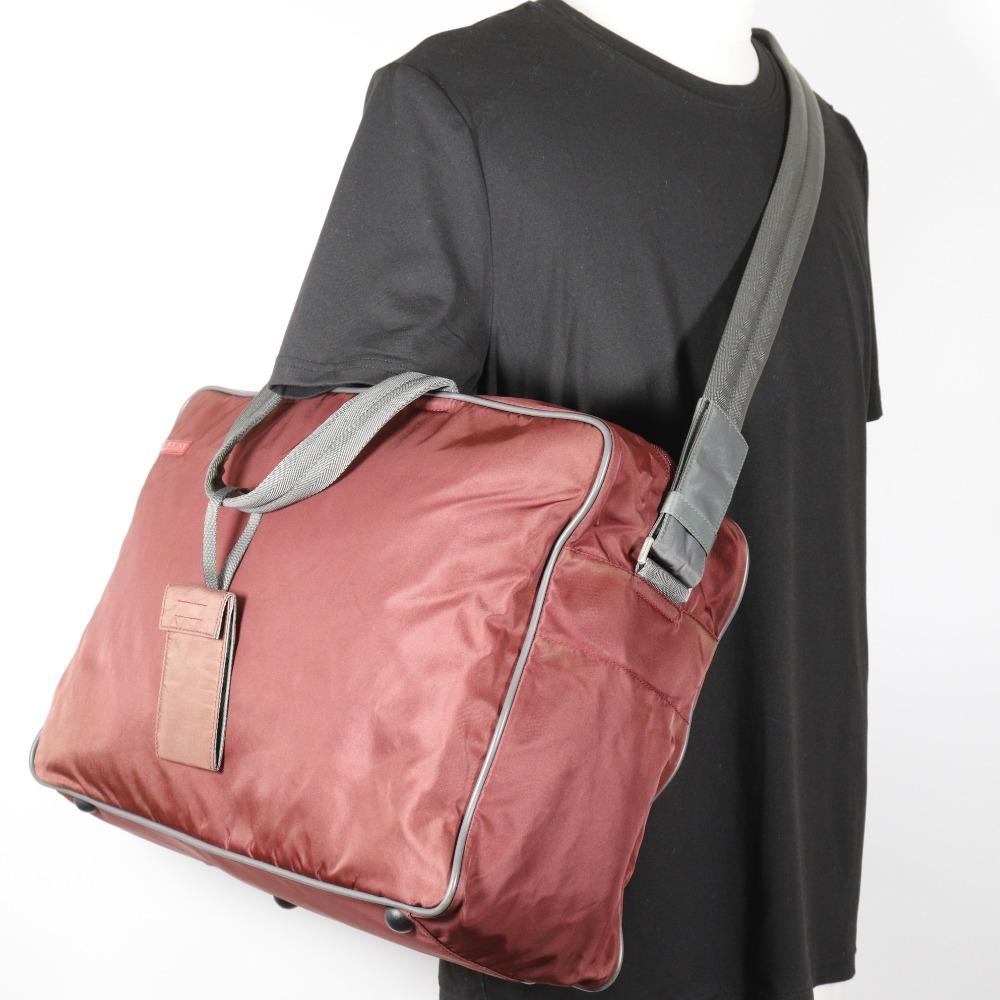 PRADA SPORTS Boston bag 2WAYShoulder Red tea Nylon unisex Used