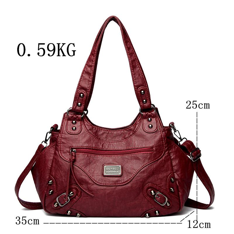 Hochwertige Weiche Leder Crossbody Tasche für Damen 2025 Designer Marke Schulter Handtasche Lässige Tote Messenger Bags Sac A Main