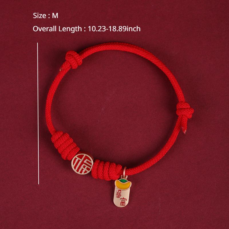 Chinese Style Pet Collar Adjustable Braided Red Rope, Suitable for Cats and Dogs Pet Collar, Neck Accessories for Cats and Dogs