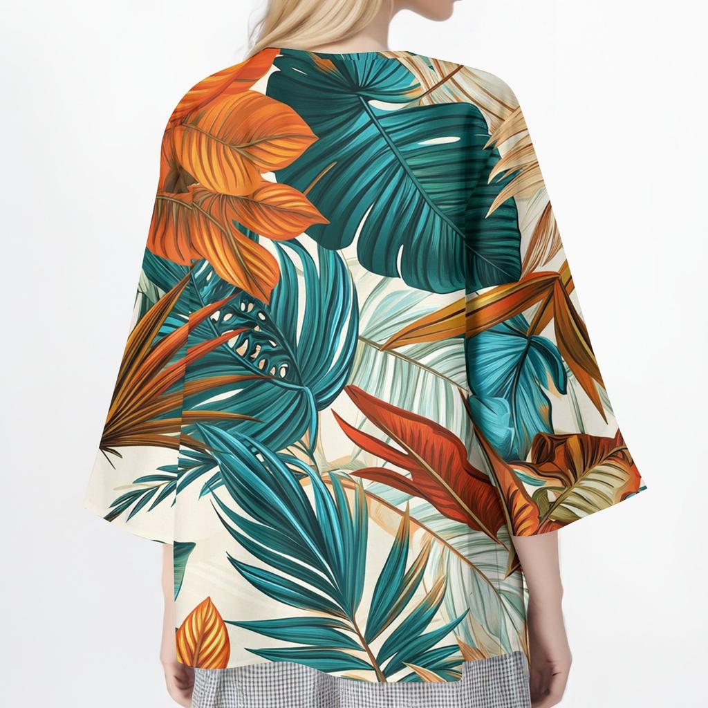 Women's Casual Fashion Printed Lightweight Mid-length Jacket Cardigan