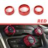 3Pcs For Jeep Grand Cherokee 2014-2025 Car AC Knob Air Conditioning Knobs Ring Cover Sticker Heat Control Switch Knob Protector