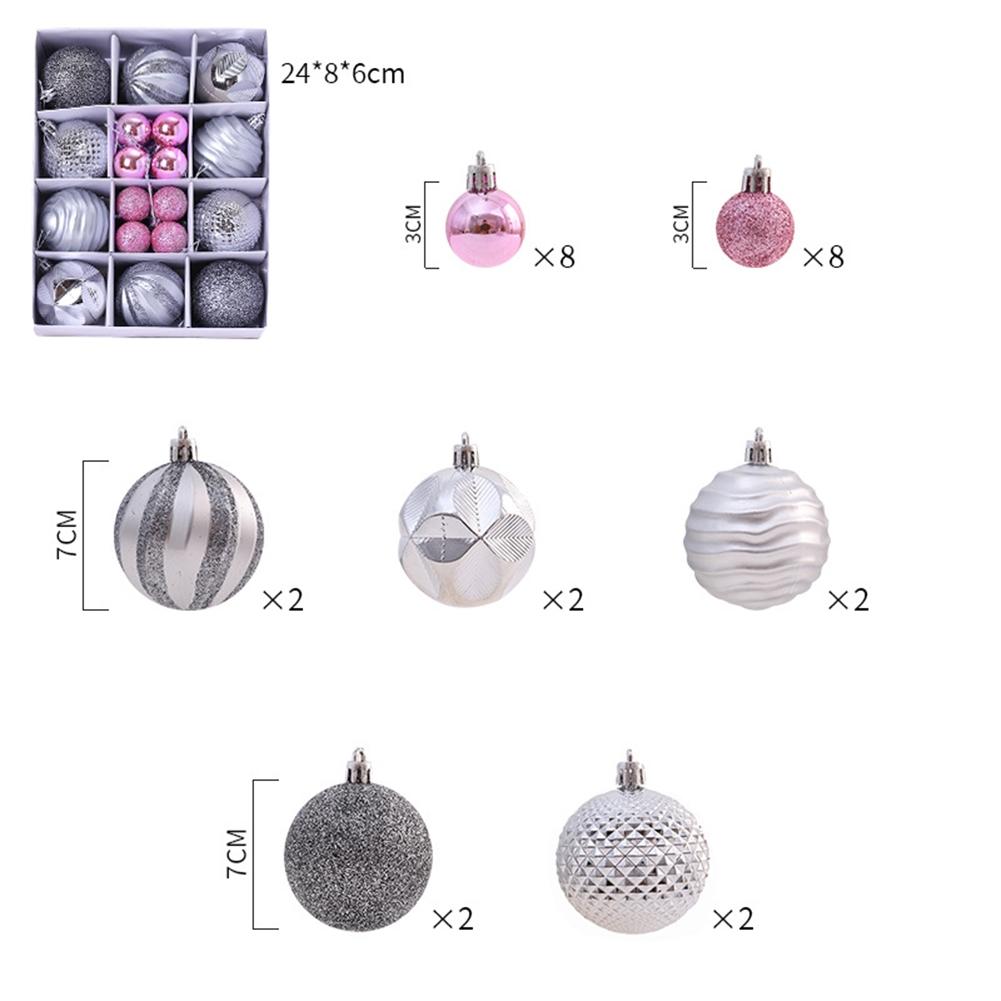 Stylish 26PCS Shatterproof Christmas Decorations Baubles Tree Pendants Green
