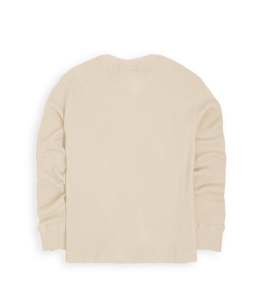 TUEWID Tuewid Classic Waffle Knit Henley Longsleeve T-Shirt