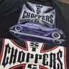 T-shirt Lavata Stampata Y2k Vintage West Coast Choppers Cotone Lavato Stile Retro Vestibilità Larga Casual Streetwear Unisex