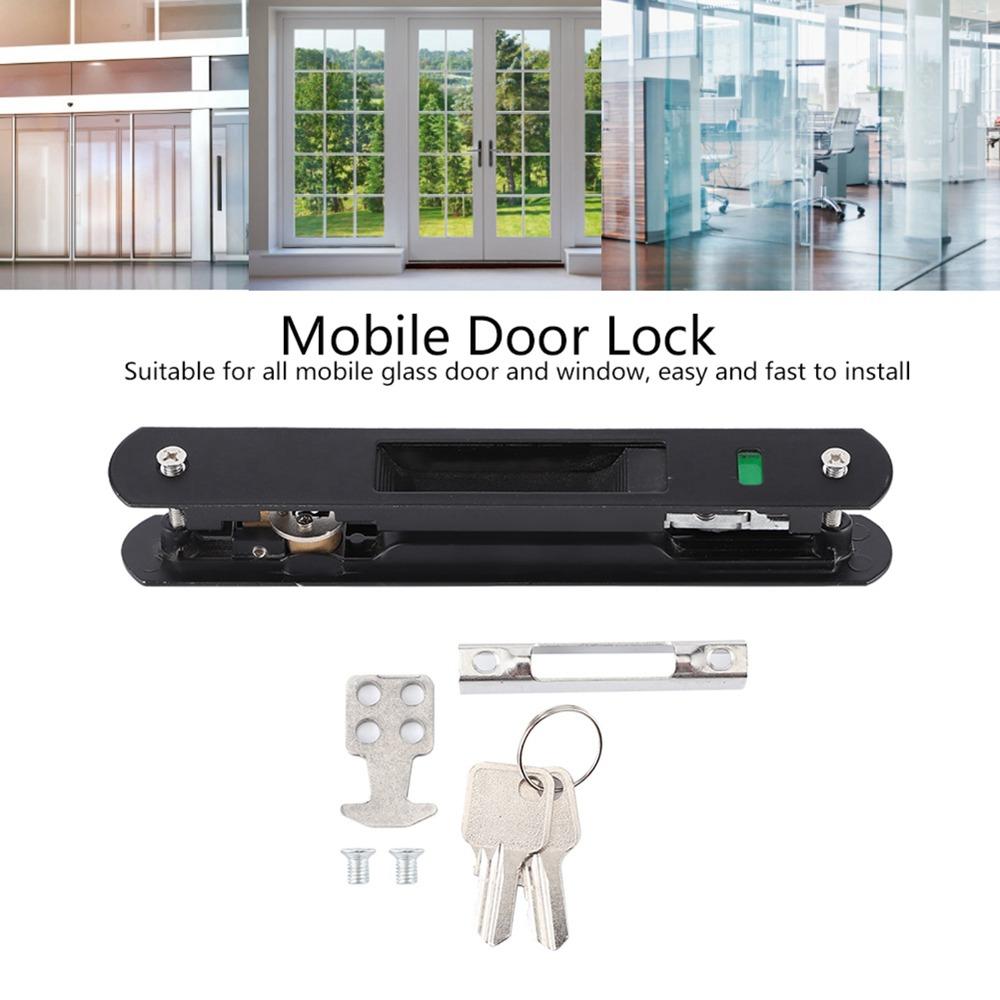 Keyed Sliding Door Lock Stainless Steel Sliding Door Latch Durable Window Hook Lock  Window
