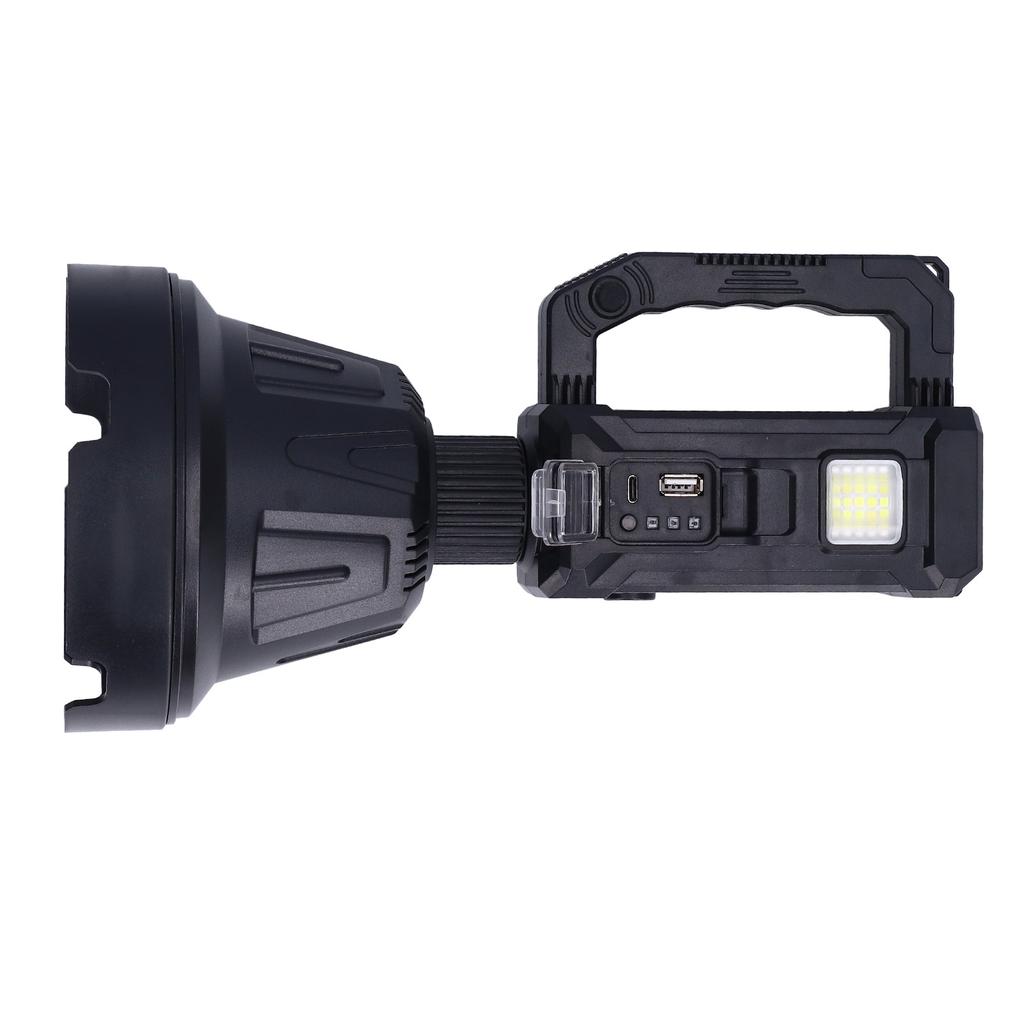 Rechargeable Spotlight Waterproof LED Handheld Flashlight with 6 Lighting Modes for Adventure