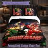 Personalized 3Pcs Bedding SetMiraculous Ladybug Custom Text Duvet Cover Pillowcase Set Bedroom Gift
