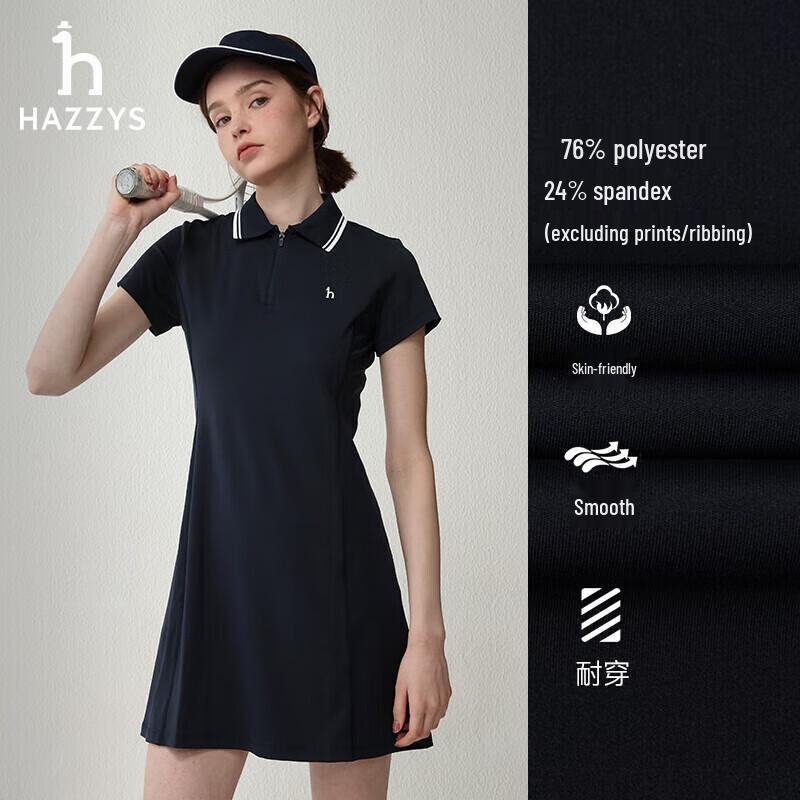 

HAZZYS Women s Sporty Casual Zipper Placket Dress 38