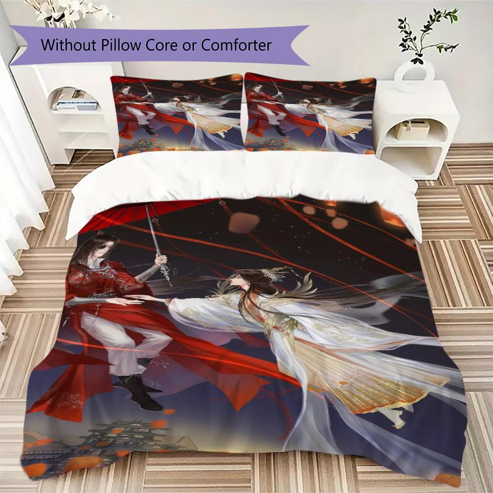 Heavenly Pattern Bedding uilt Set uilt Cover Pillowcase Home Decoration Birthday Gift (1 * duvet cover + 2 * pillowcase without core)34