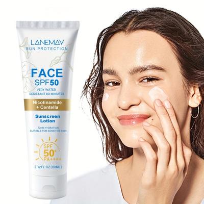 60ml Sunscreen Moisturizing And Isolating Cream Hydrating White Refreshing Non-Sticky Body Sunscreen Lotion