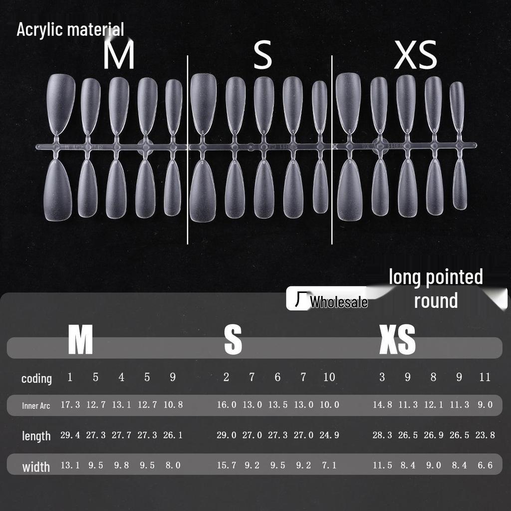 Clear Nail Tips - Almond, Oval, Stiletto, Round Shapes - European & American Popular Series