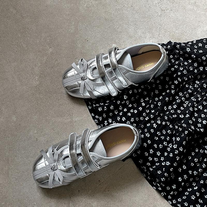 Fashion 2025 New Spring Mary Jane Cross Strap Flats Shoes Women Fashion Elegant Round Toe Ladies Comfort Soft Sole Ballerinas Shoes