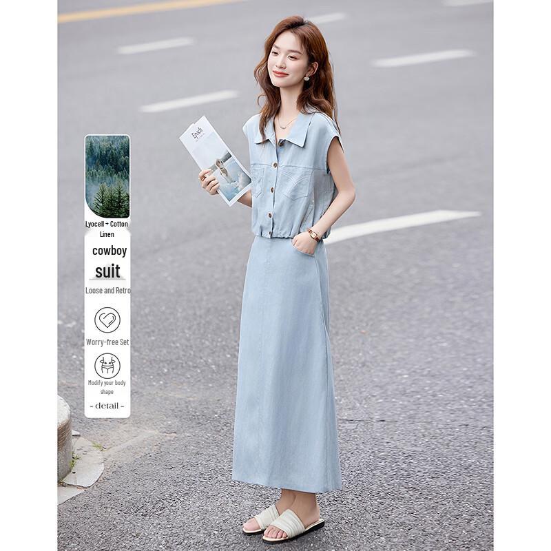 Summer Relaxed Retro Women s Two-Piece Set L