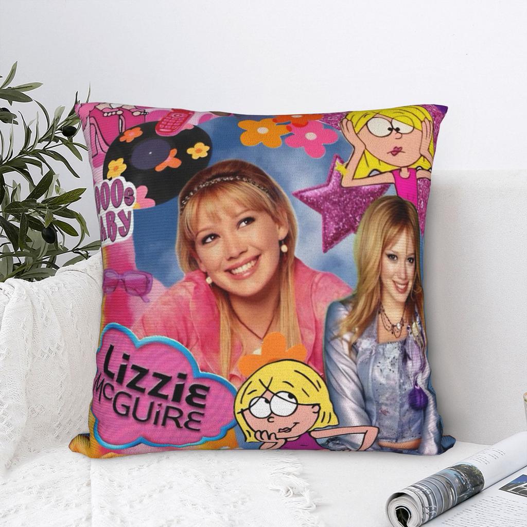 Lizzies Anime McGuires Pillowcase Polyester Cushion Cover Decorations Pillow Case Cover Home Zipper 18'