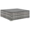 5 Piece Garden Lounge Set with Cushions Poly Rattan Grey