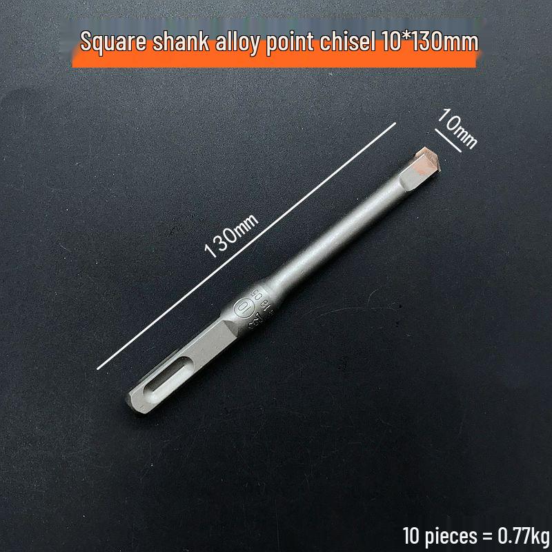 

Electric Hammer Drill Bit, Square Shank, Four-Flute Chisel for Concrete, Wall Scraper King Slotting, 10/12