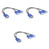 ALLOYSEED 1 Male VGA To 2 Female VGA Splitter Cable 2 Way VGA  Monitor Dual Video Graphic LCD Y Splitter Cable