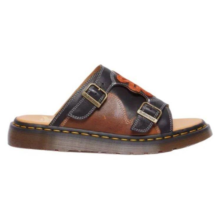Dr. Martens Simple Versatile Comfortable Slip-Resistant Slide Sandals Unisex Sandals Brown 31719140