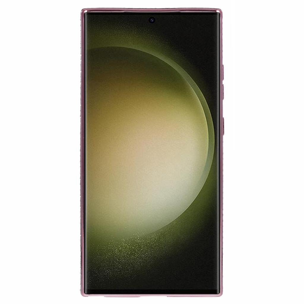 For Samsung Galaxy S23 Ultra TPU Case Rhinestone Gradient Phone Cover with Ring Kickstand