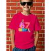 European sizes Boys' Short Sleeve T-Shirt Compatible for Valentine's Day & New Year Gifts - Summer Casual Round Neck Tee with Number 67 Print