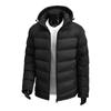 European Size Padded Coat Men's Winter New Solid Color Loose Hooded Padded Jacket Casual Padded Jacket Men's Coat